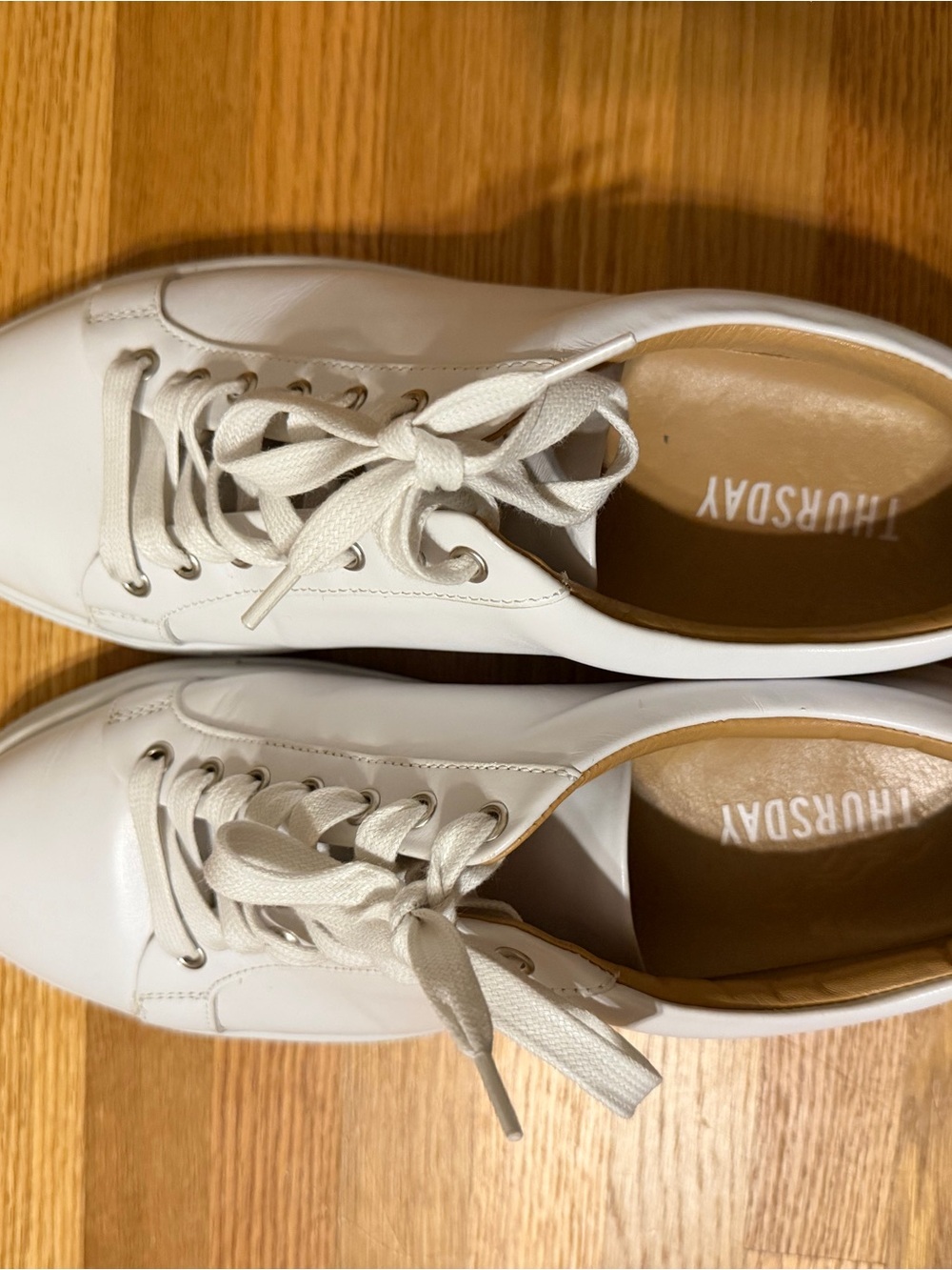 Thursday Boot Company White Leather Low-Top Sneakers